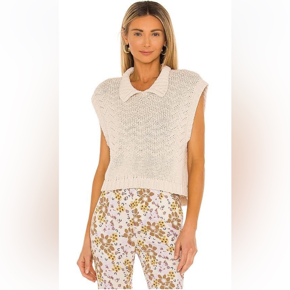 Free People Sweater Vest in Oatmeal